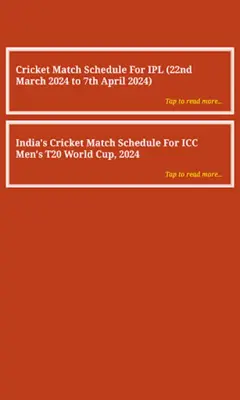 Indian Sports Schedule android App screenshot 9