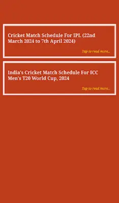 Indian Sports Schedule android App screenshot 5